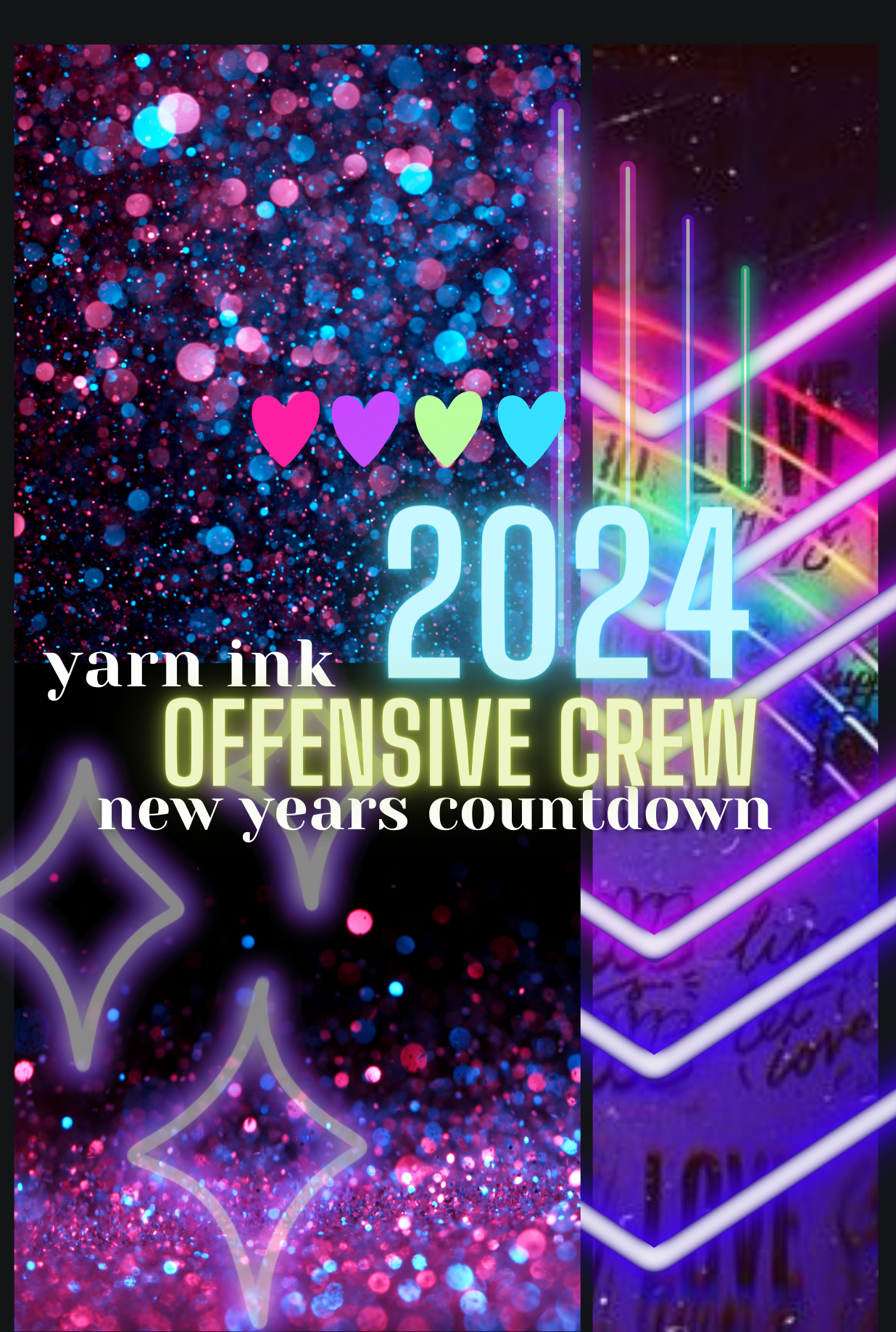 2024 offensive crew New Years countdown