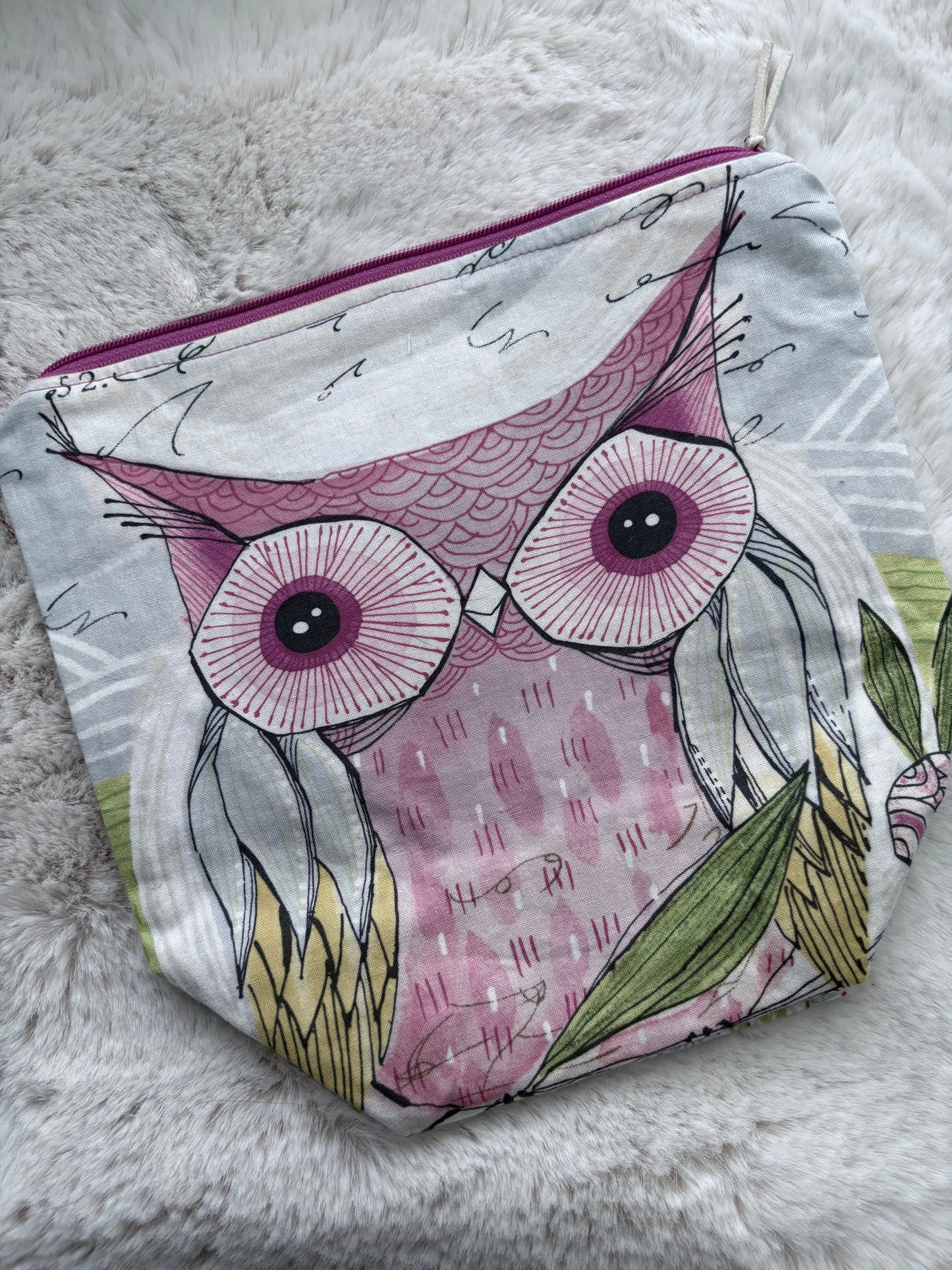 *DESTASH unknown maker // owl // project bag
