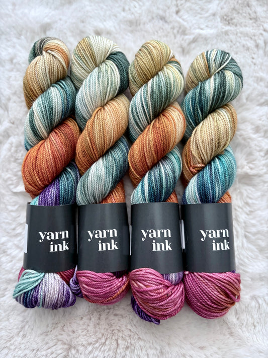pink rainbow // merino dk // 100g